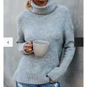 Heather Grey Henry Sweater